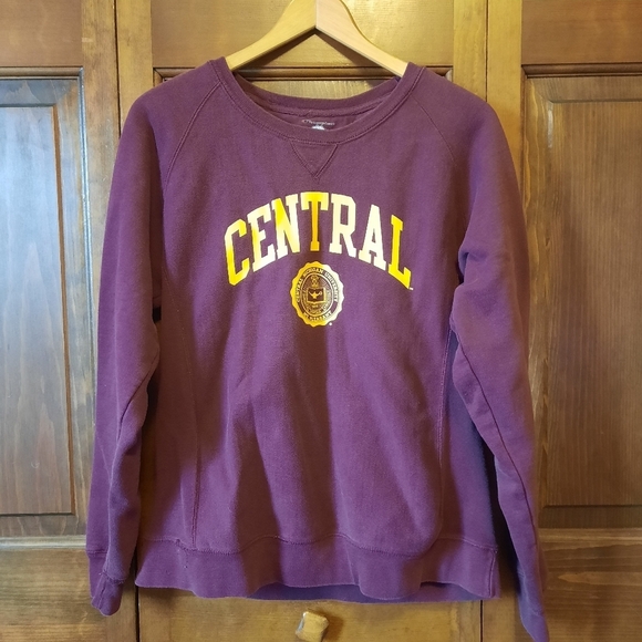 Champion Tops - Champion Reverse Weave CMU Central Michigan University Crewneck Sweatshirt